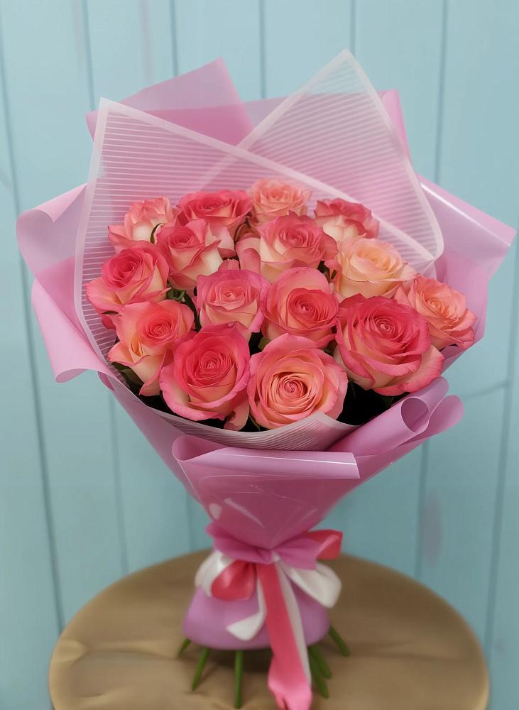 Букет 15 Розовых роз Равель в Снегирях
