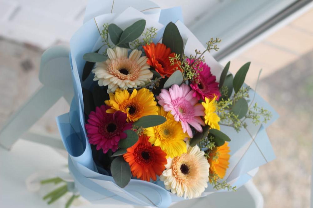 Букет цветов из: Герберы в Снегирях