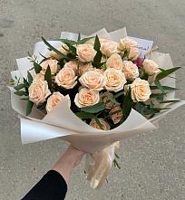Букет Кремовые розы Латте в Снегирях
