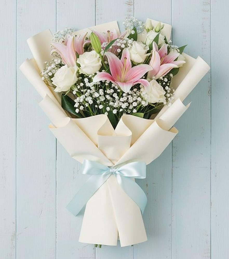 Букет цветов из: Лилии в Снегирях