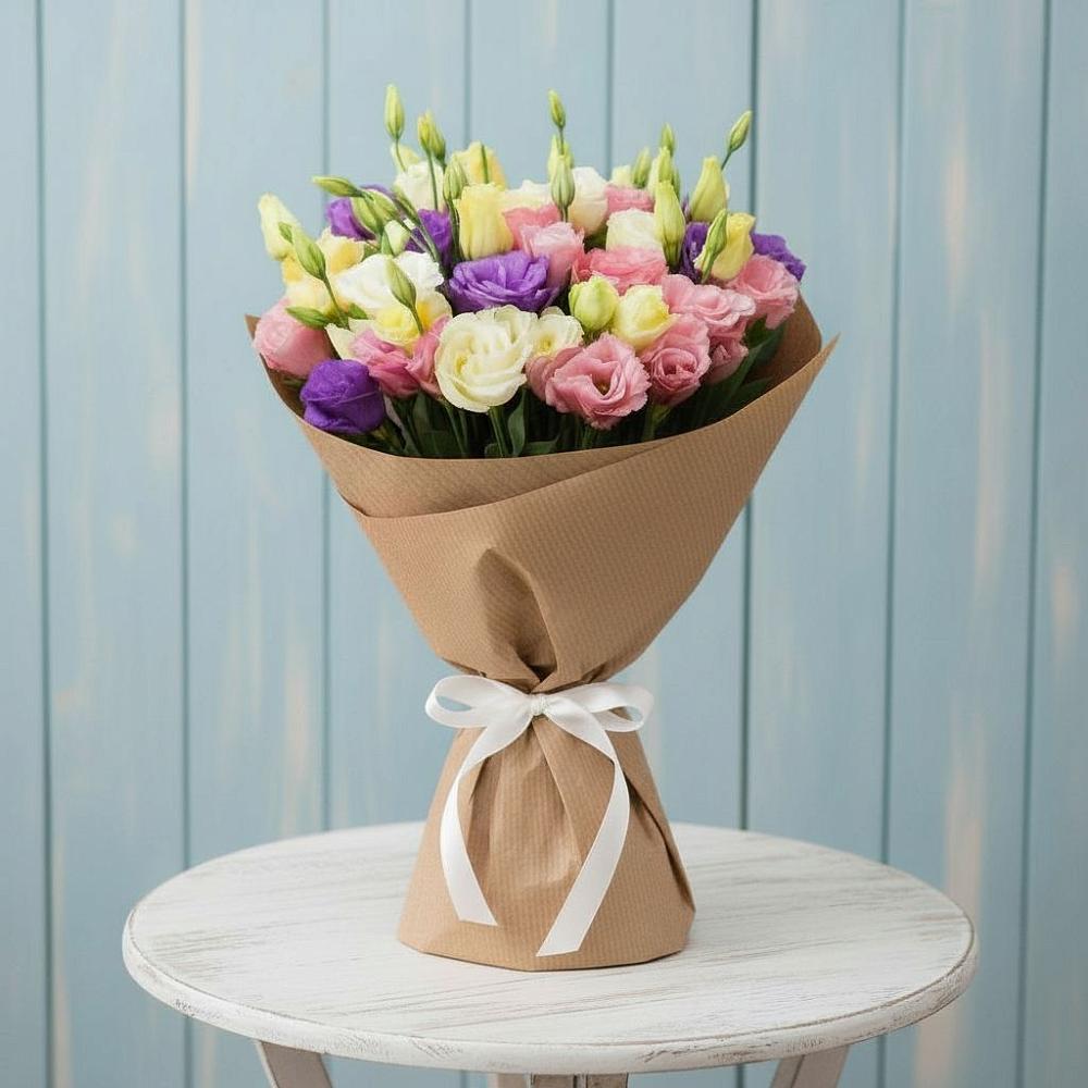 Букет цветов из: Лизиантусы в Снегирях