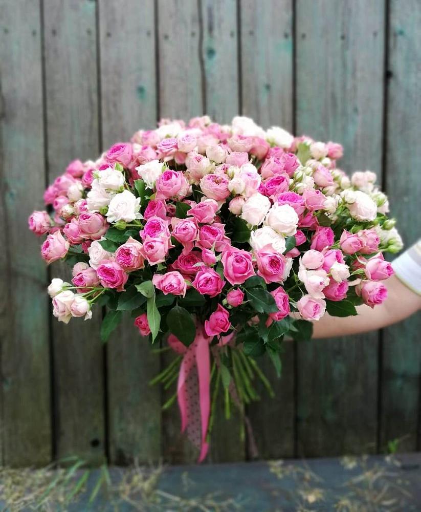 Букет Розовые кустовые розы Натали и Лав Лидия в Снегирях